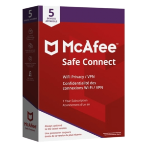 McAfee Safe Connect VPN Premium - 1-Year / 5-Device